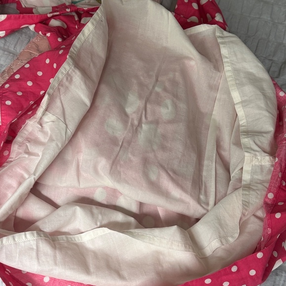 Women's Boden Pink White Polka Dot Dress Size 8 Regular Empire Sleeveless - Picture 8 of 8